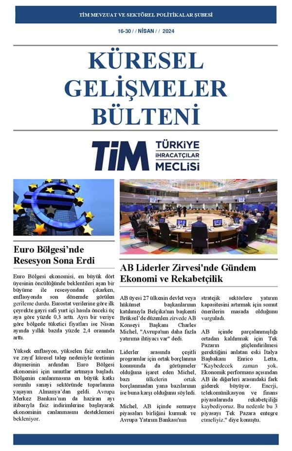 16-30 Nisan 2024 Bülteni 